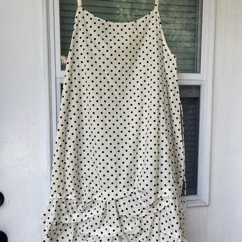 Krista Larson polka dot cotton slip dress